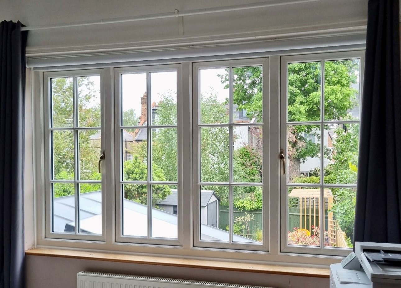 Flush UPVC double glazed window installation