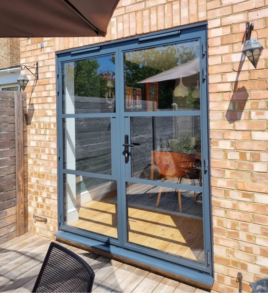'Steel-Look' Aluminium French Doors