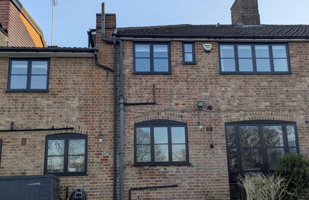 A smart installation of 'Steel-Look Aluminium windows and French doors was completed in London.